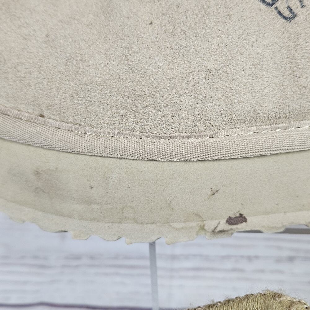 Ugg Tasman Platform F19010D Tan Beige Suede Slip On Slipper Shoe Women's Sz 6 - Picture 4 of 8